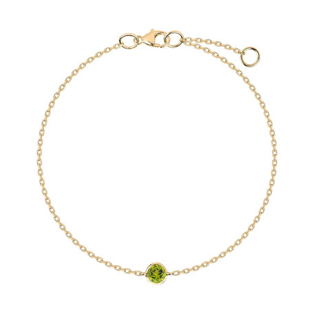 Bracelet with Peridot Neon Dot
