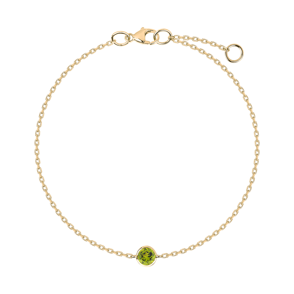 Bracelet with Peridot Neon Dot