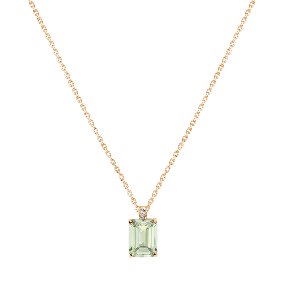 Diamond necklace with Amethyst Mireth