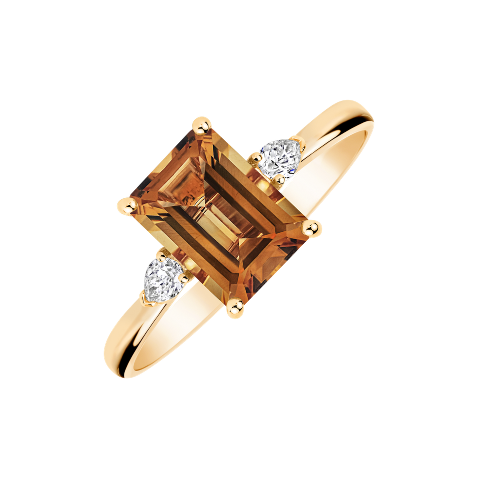 Diamond ring with Tourmaline Royal Cordelia