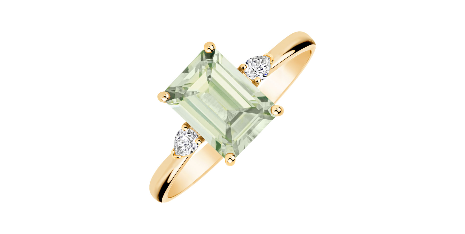 Diamond ring with Amethyst Royal Anne