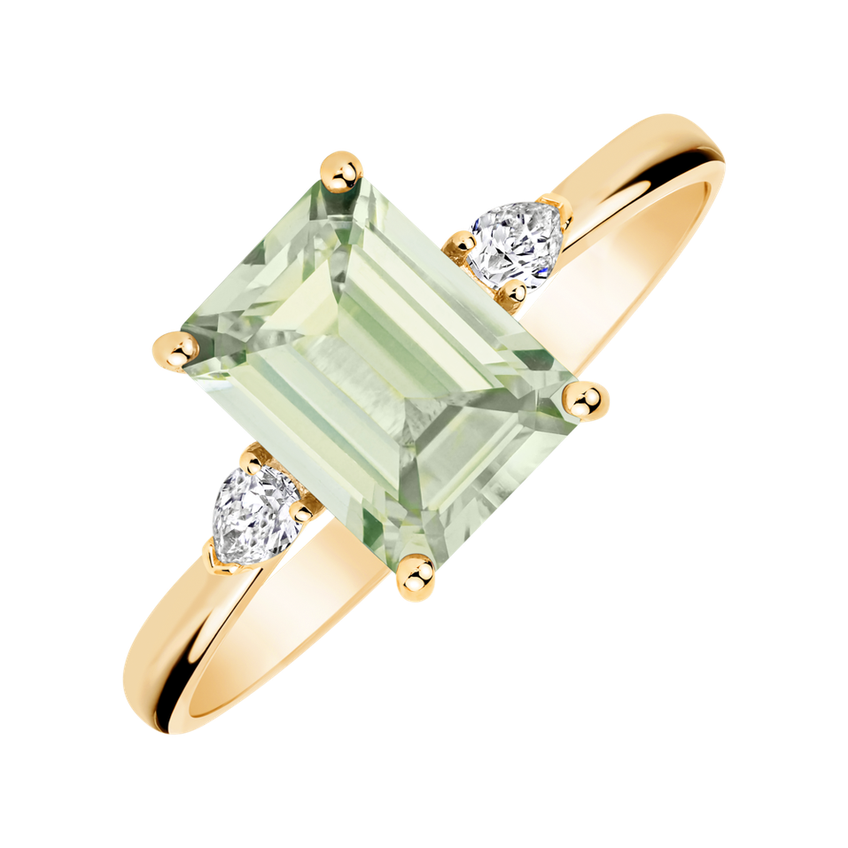 Diamond ring with Amethyst Royal Anne