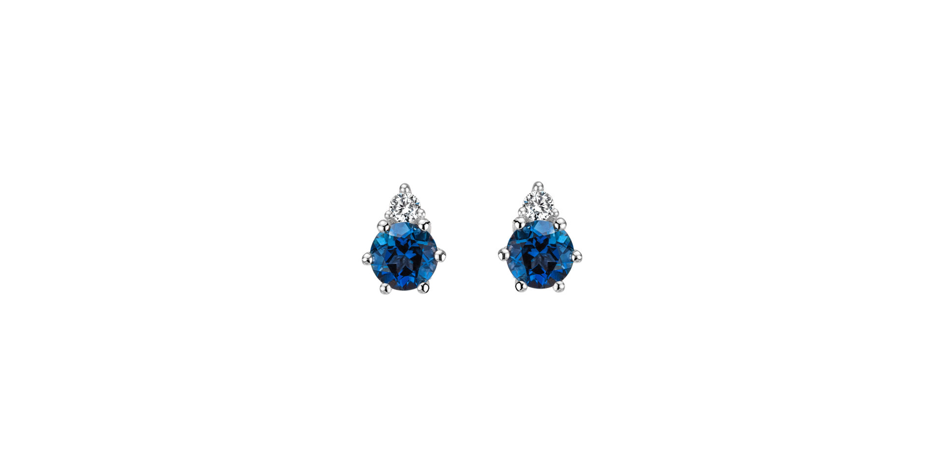Diamond earrings with Topaz Lux