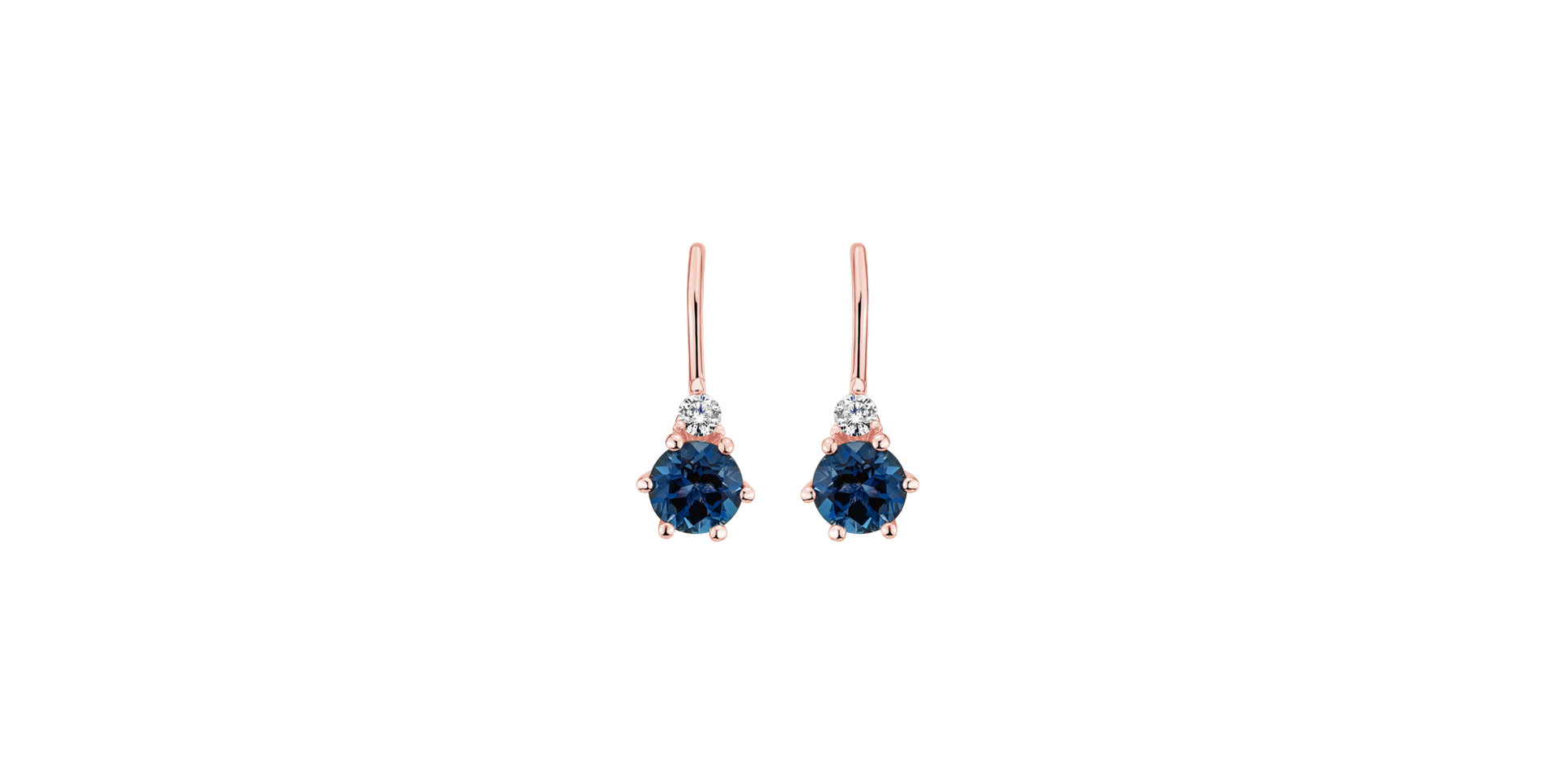Diamond earrings with Topaz Lux