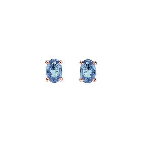 Earrings with Sapphire Mystic Abyss