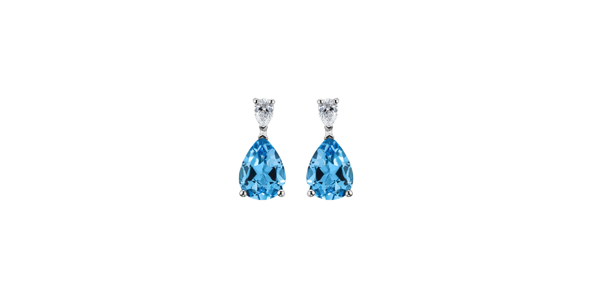Diamond earrings with Topaz Whispers of Avalon