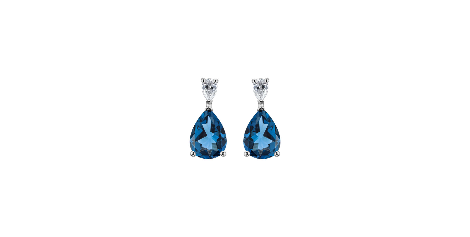 Diamond earrings with Topaz Whispers of Avalon