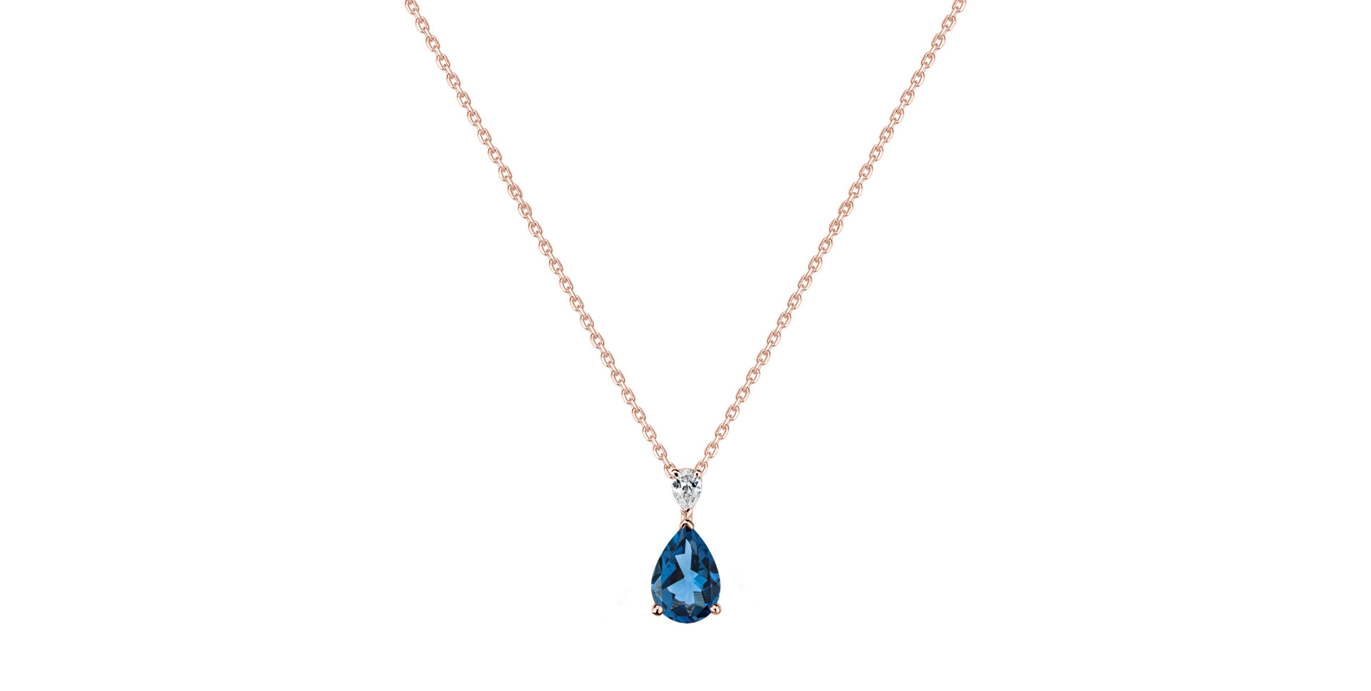 Diamond necklace with Topaz Whispers of Avalon