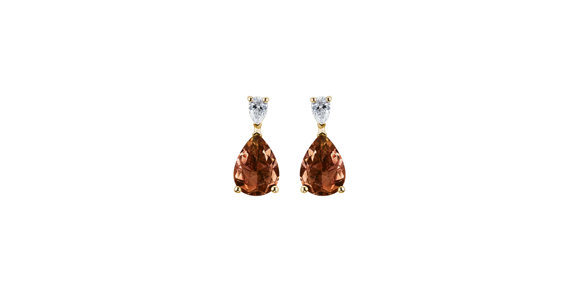 Diamond earrings with Tourmaline Whispers of Avalon