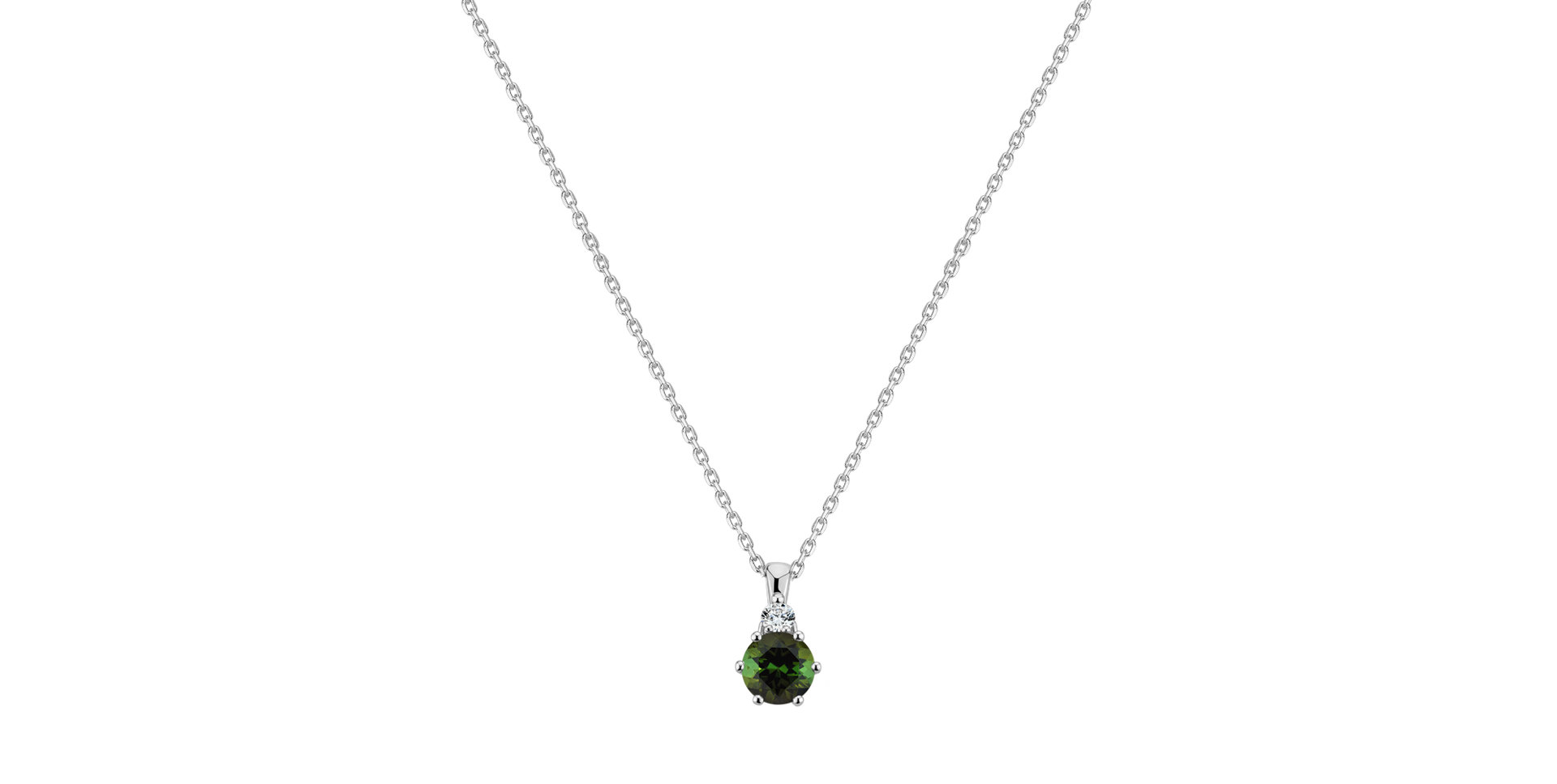 Diamond necklace with Tourmaline Diamara