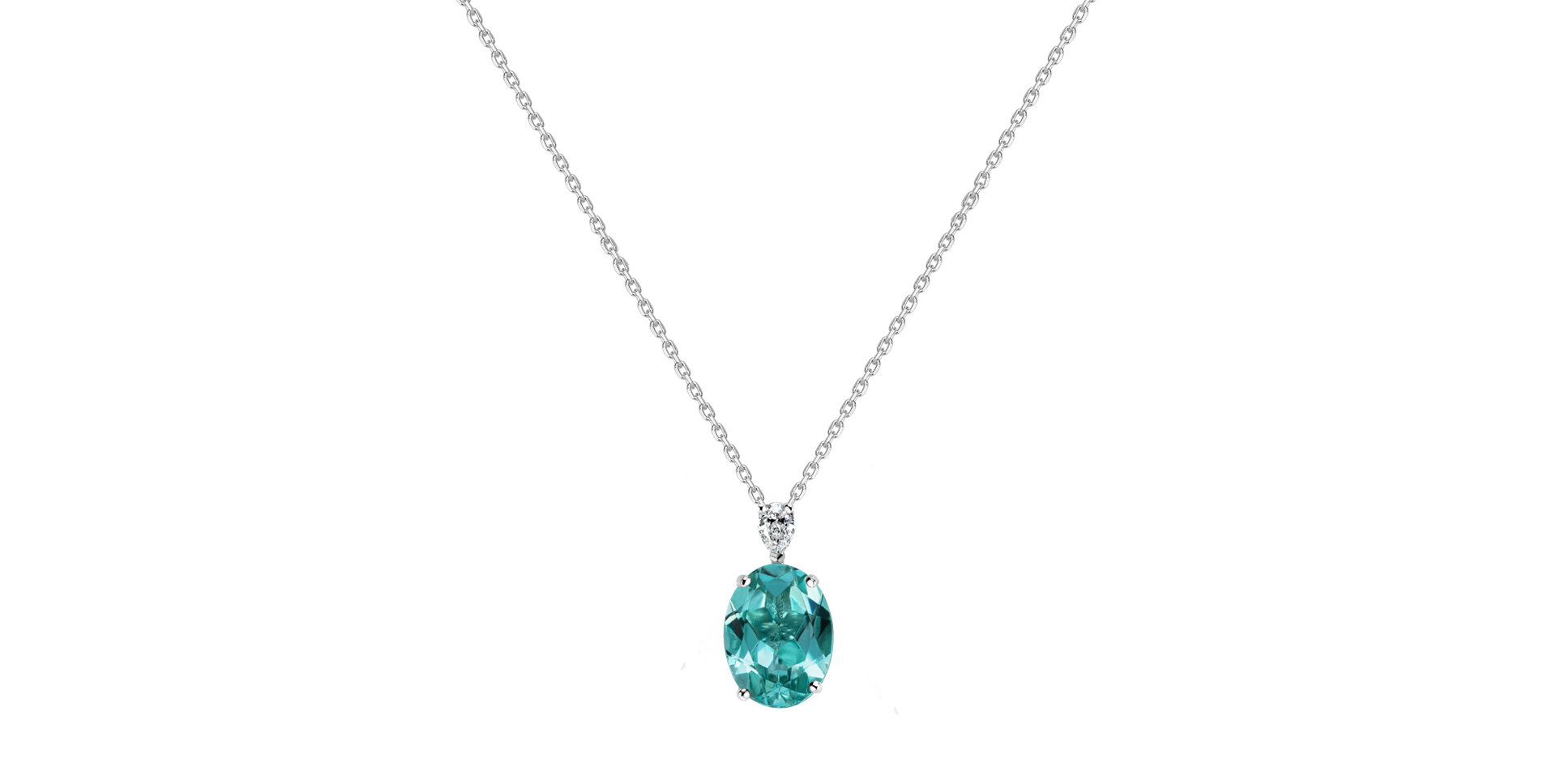 Diamond necklace with Apatite Élise