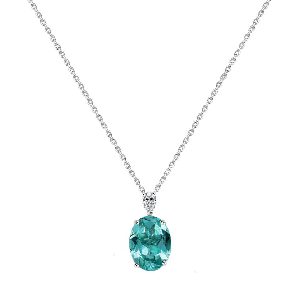 Diamond necklace with Apatite Élise