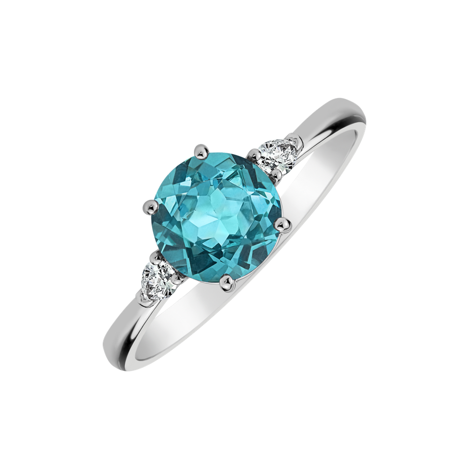 Diamond ring with Apatite Royal Oasis