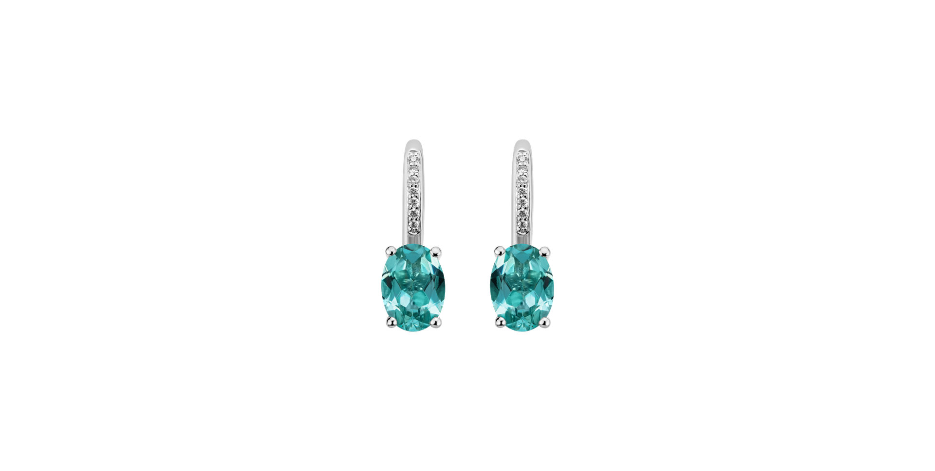 Diamond earrings with Apatite Lucrezia