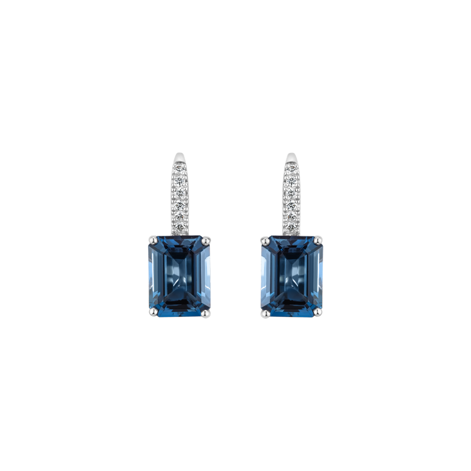 Diamond earrings with Topaz Carlotta