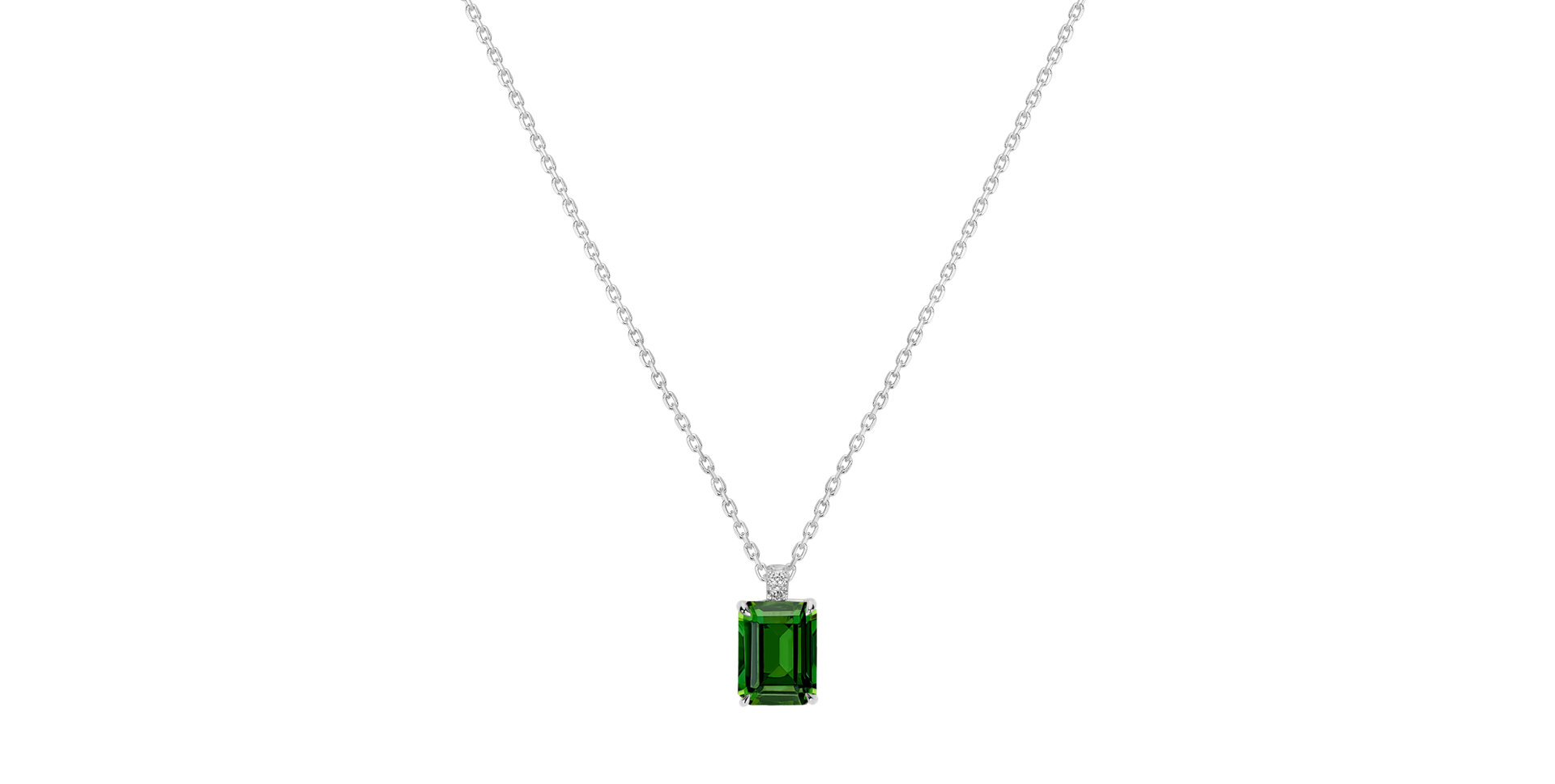 Diamond necklace with Tourmaline Carlotta