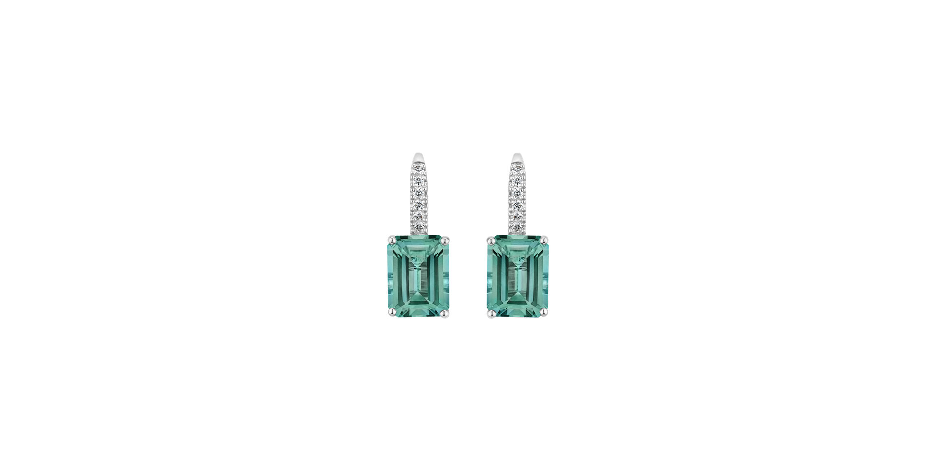 Diamond earrings with Tourmaline Carlotta