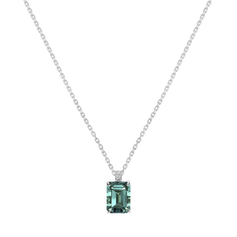 Diamond necklace with Tourmaline Carlotta