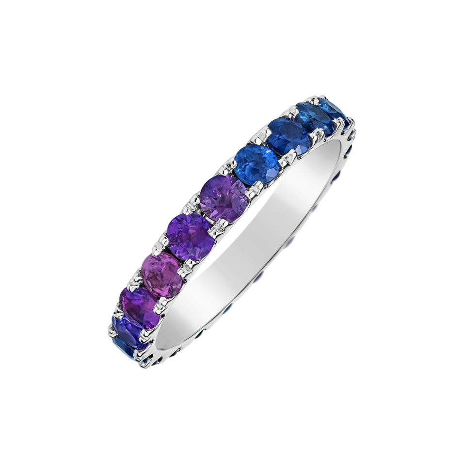 Ring with Sapphires Gradient Harmony