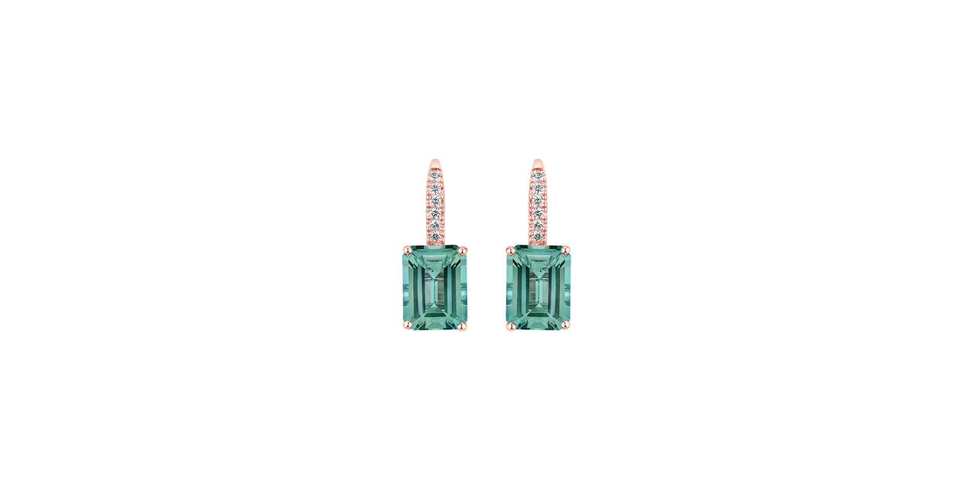Diamond earrings with Tourmaline Carlotta