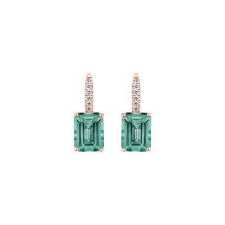 Diamond earrings with Tourmaline Carlotta