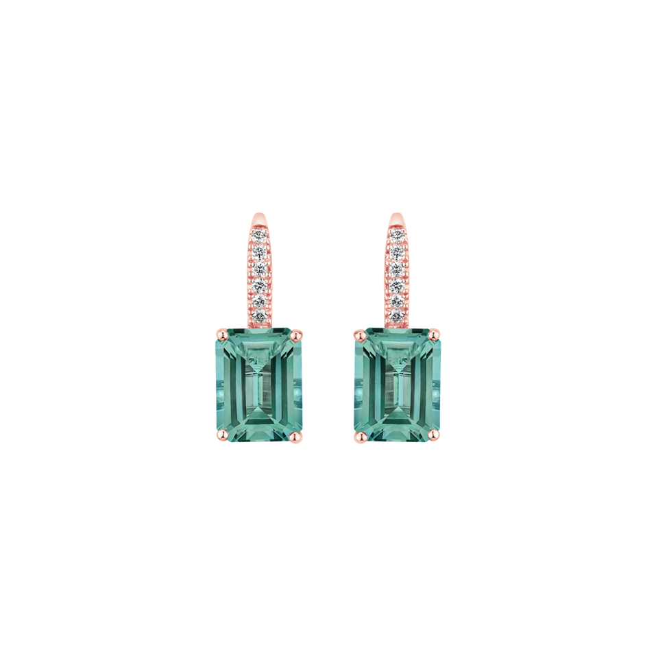 Diamond earrings with Tourmaline Carlotta