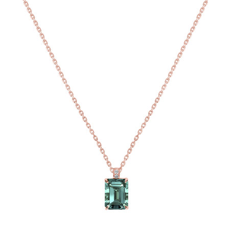 Diamond necklace with Tourmaline Carlotta