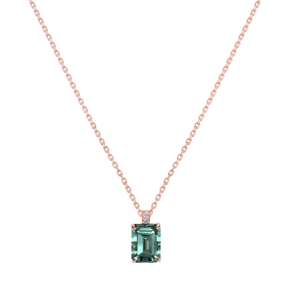 Diamond necklace with Tourmaline Carlotta