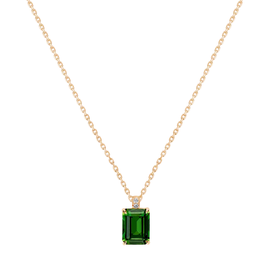 Diamond necklace with Tourmaline Carlotta