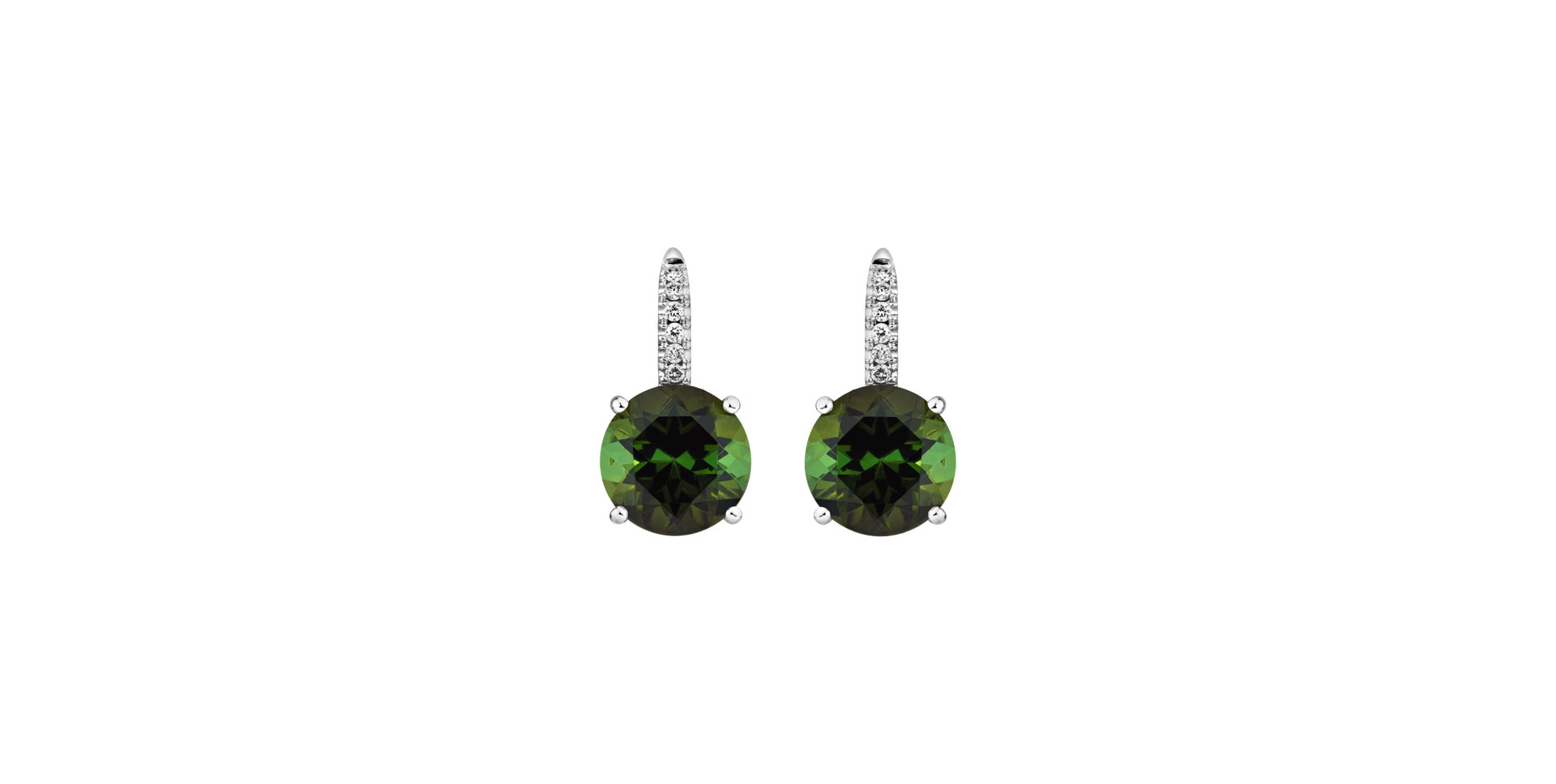 Diamond earrings with Tourmaline Bethy