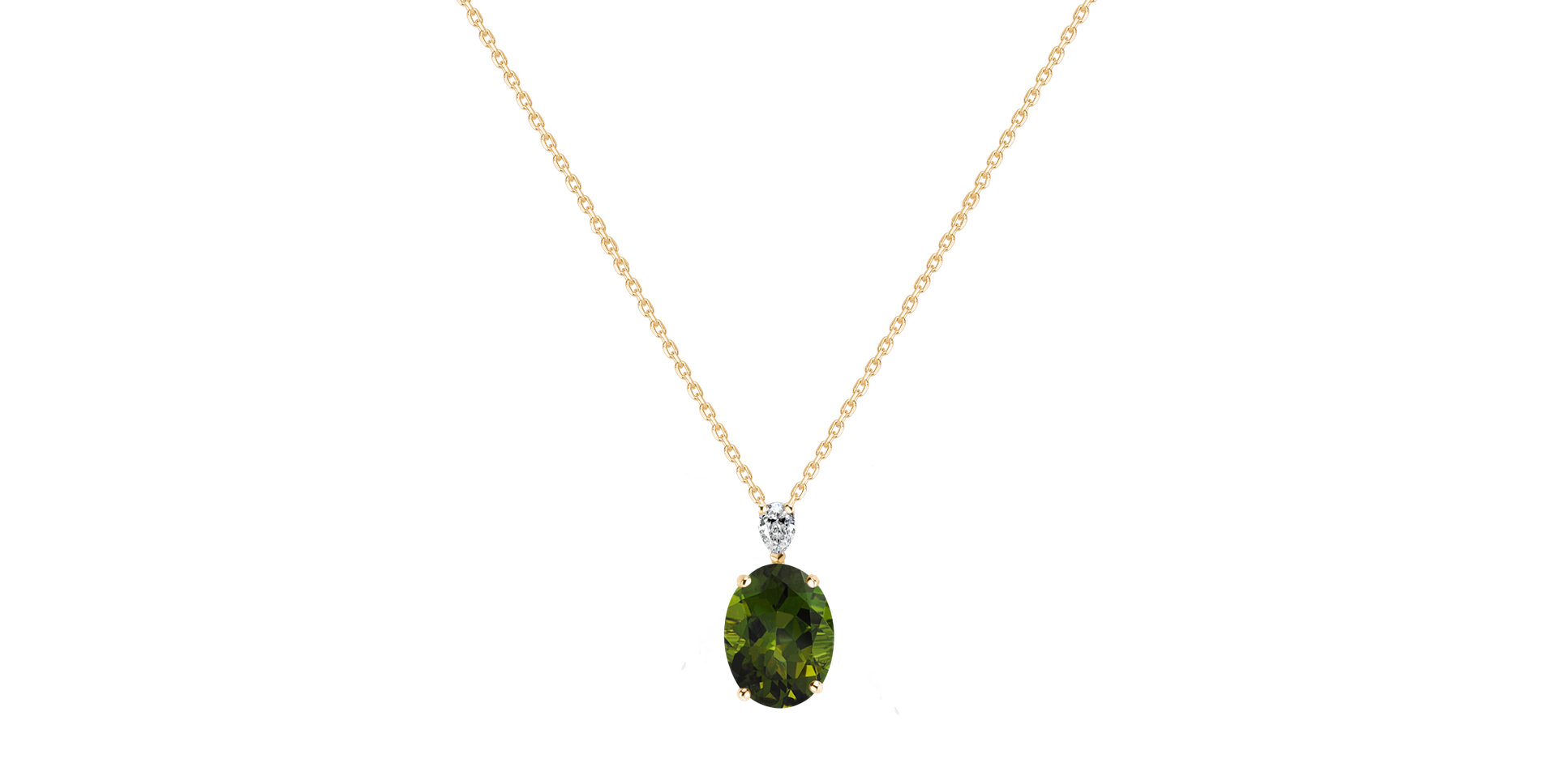 Diamond necklace with Tourmaline Élise
