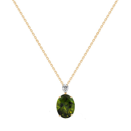 Diamond necklace with Tourmaline Élise