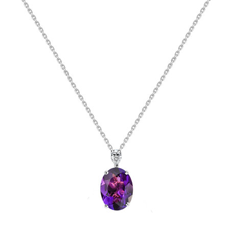 Diamond necklace with Amethyst Élise
