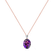 Diamond necklace with Amethyst Élise2