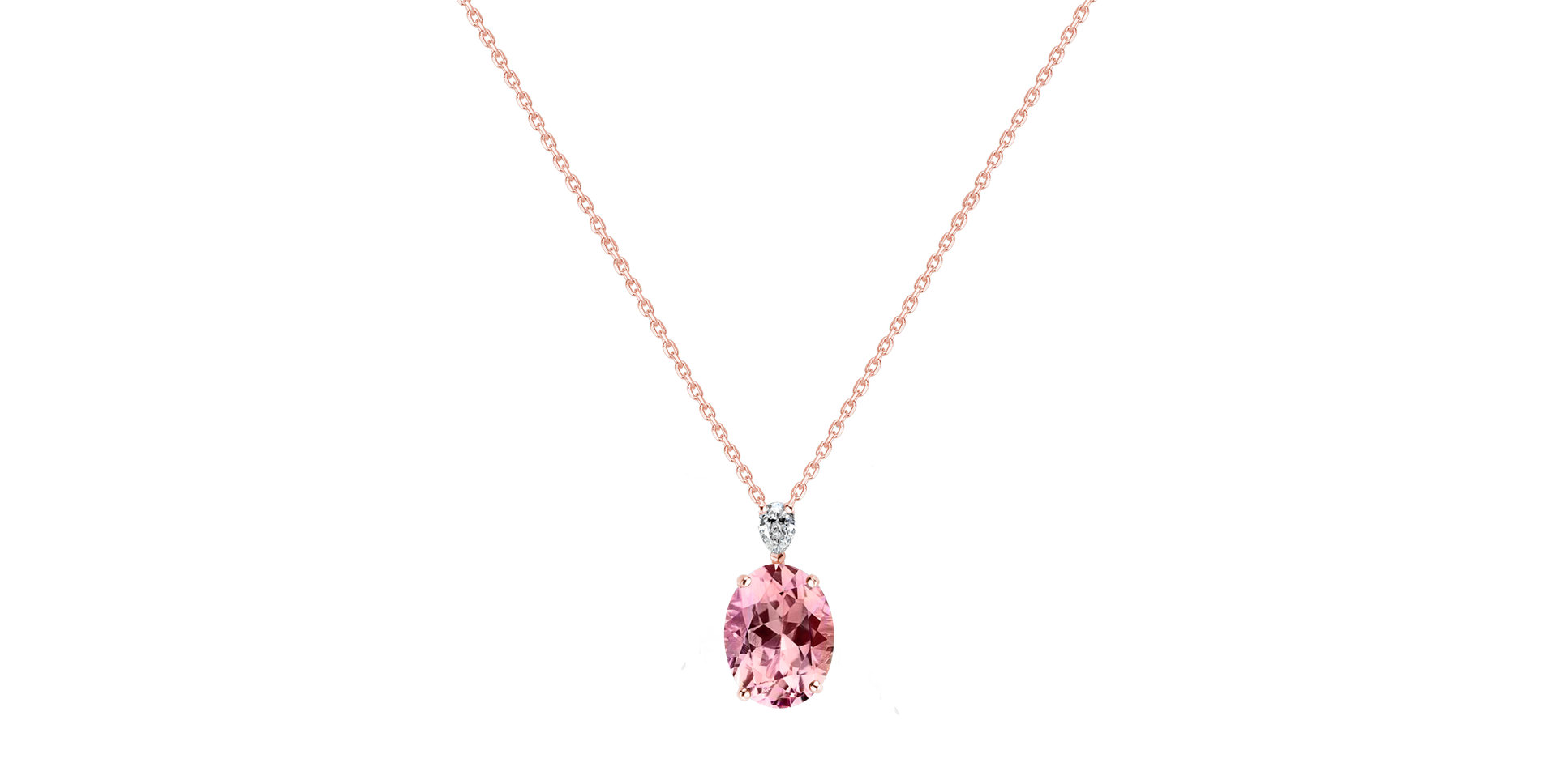 Diamond necklace with Tourmaline Élise
