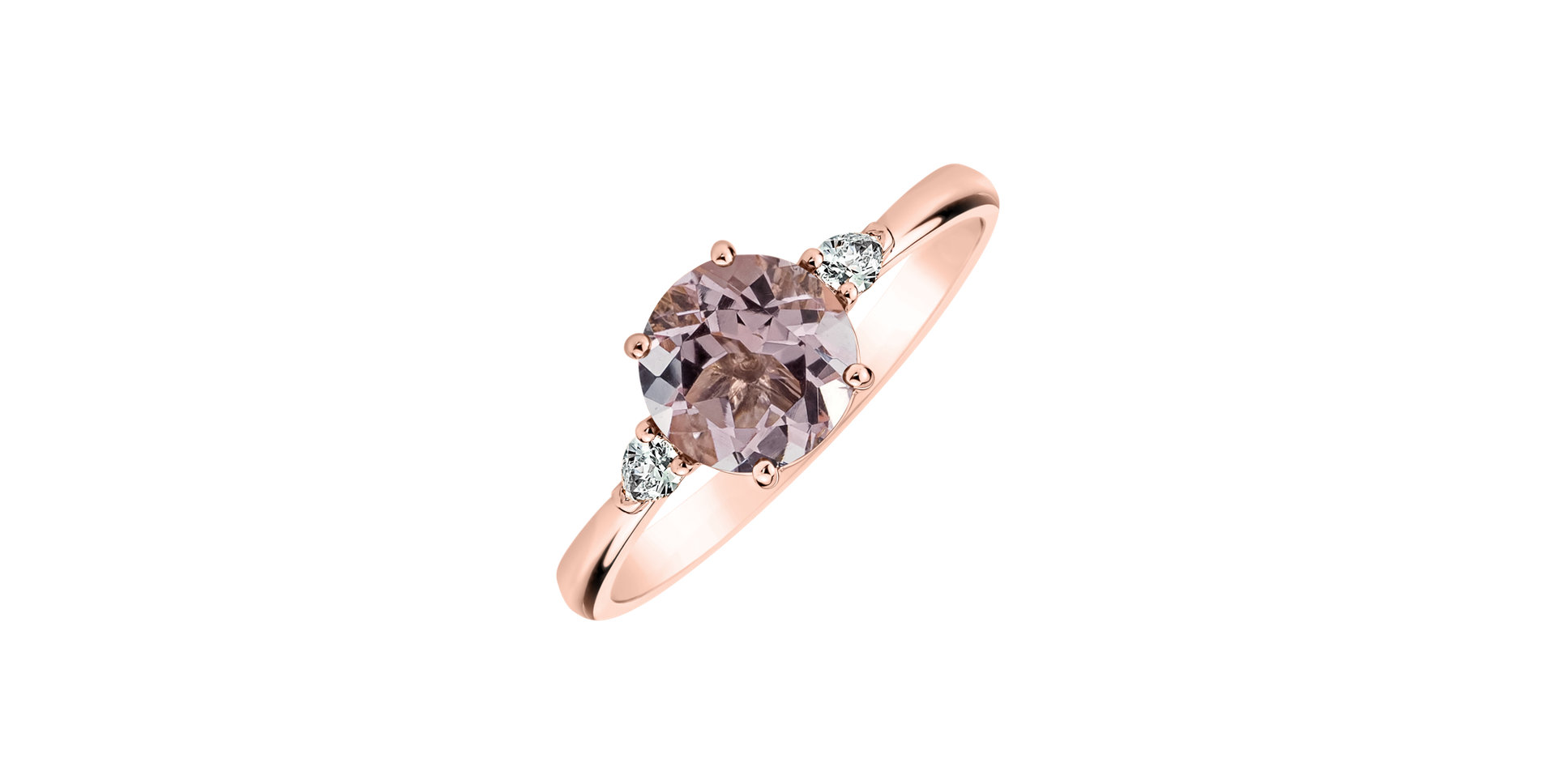 Diamond ring with Morganite Royal Oasis