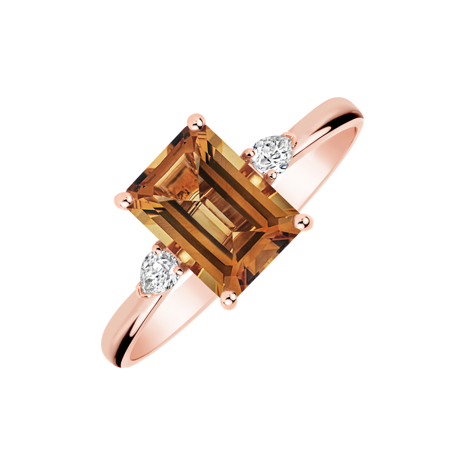 Diamond ring with Tourmaline Royal Cordelia
