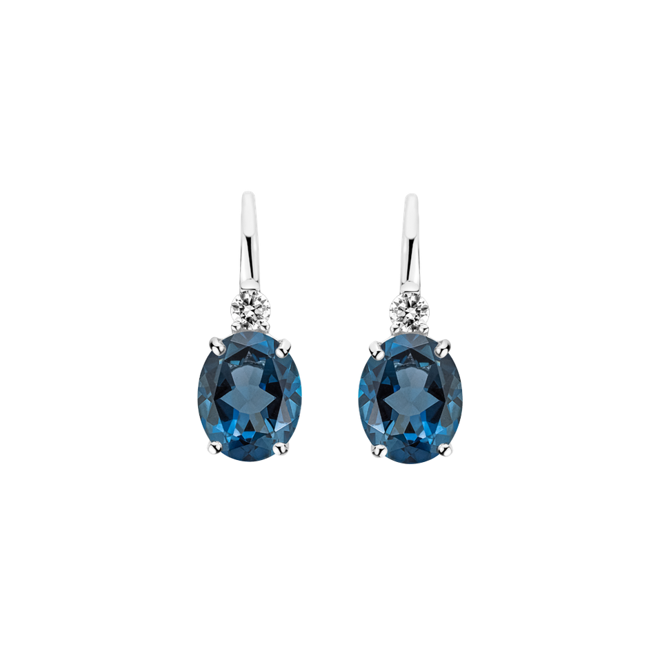 Diamond earrings with Topaz Juliette