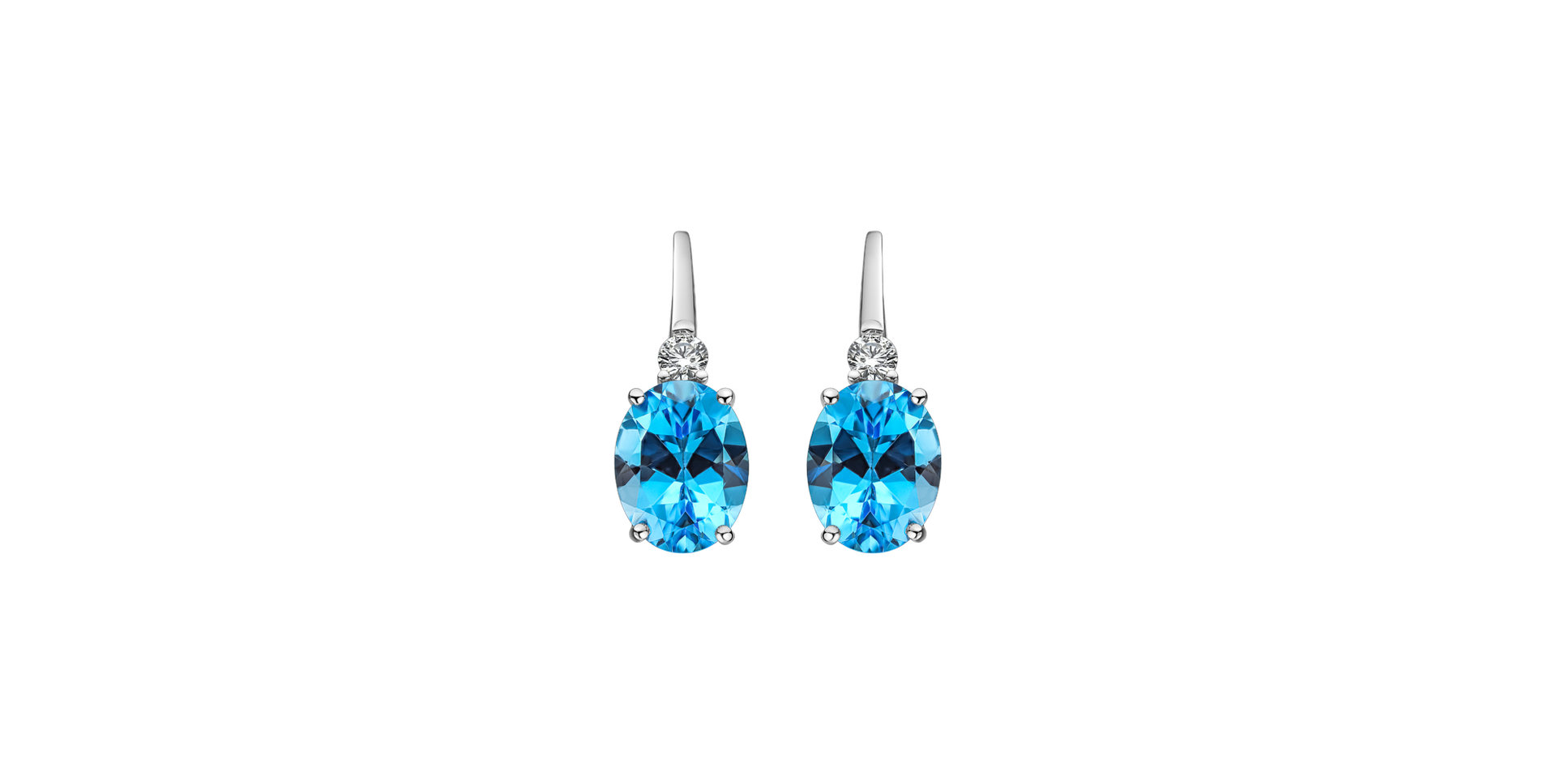Diamond earrings with Topaz Juliette