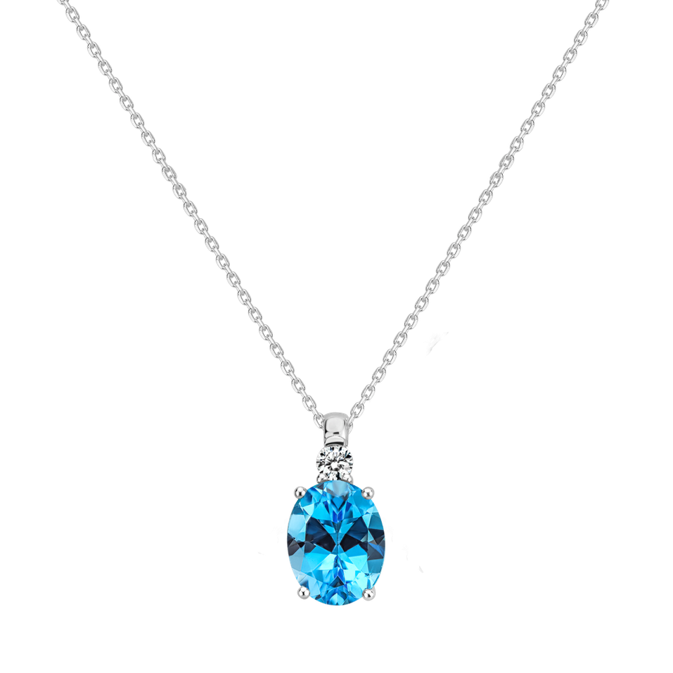 Diamond necklace with Topaz Alexandria