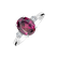 Diamond ring with Rhodolite Scarlet Ember2