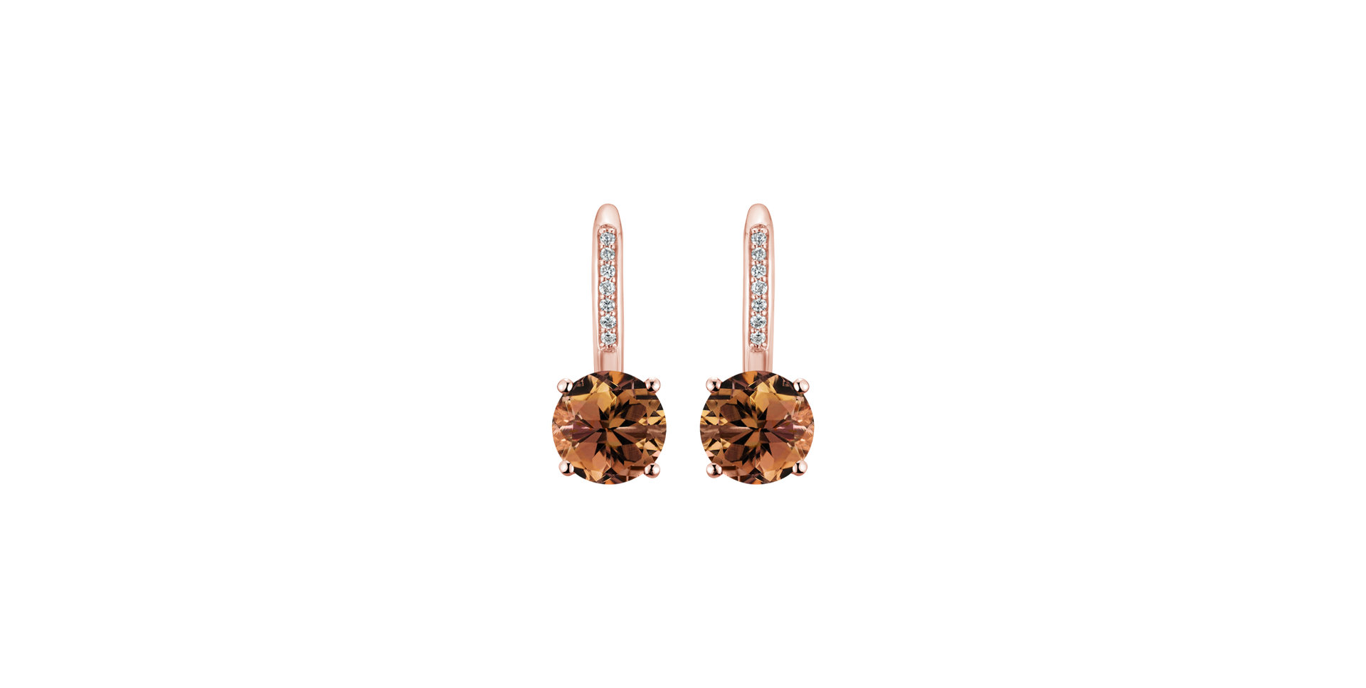 Diamond earrings with Tourmaline Carlo
