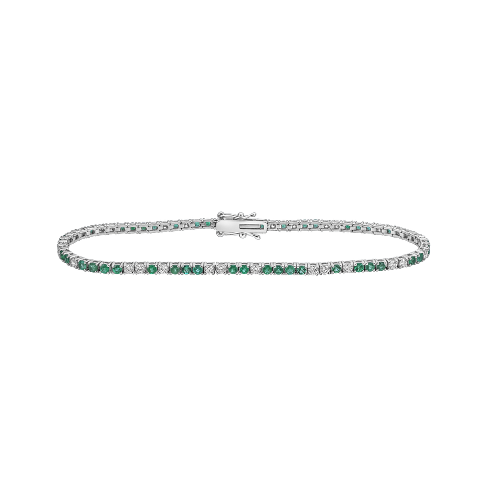Diamond bracelet with Emeralds Bellisia