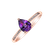 Diamond ring with Amethyst TearFall2