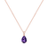 Diamond necklace with Amethyst Tearfall2