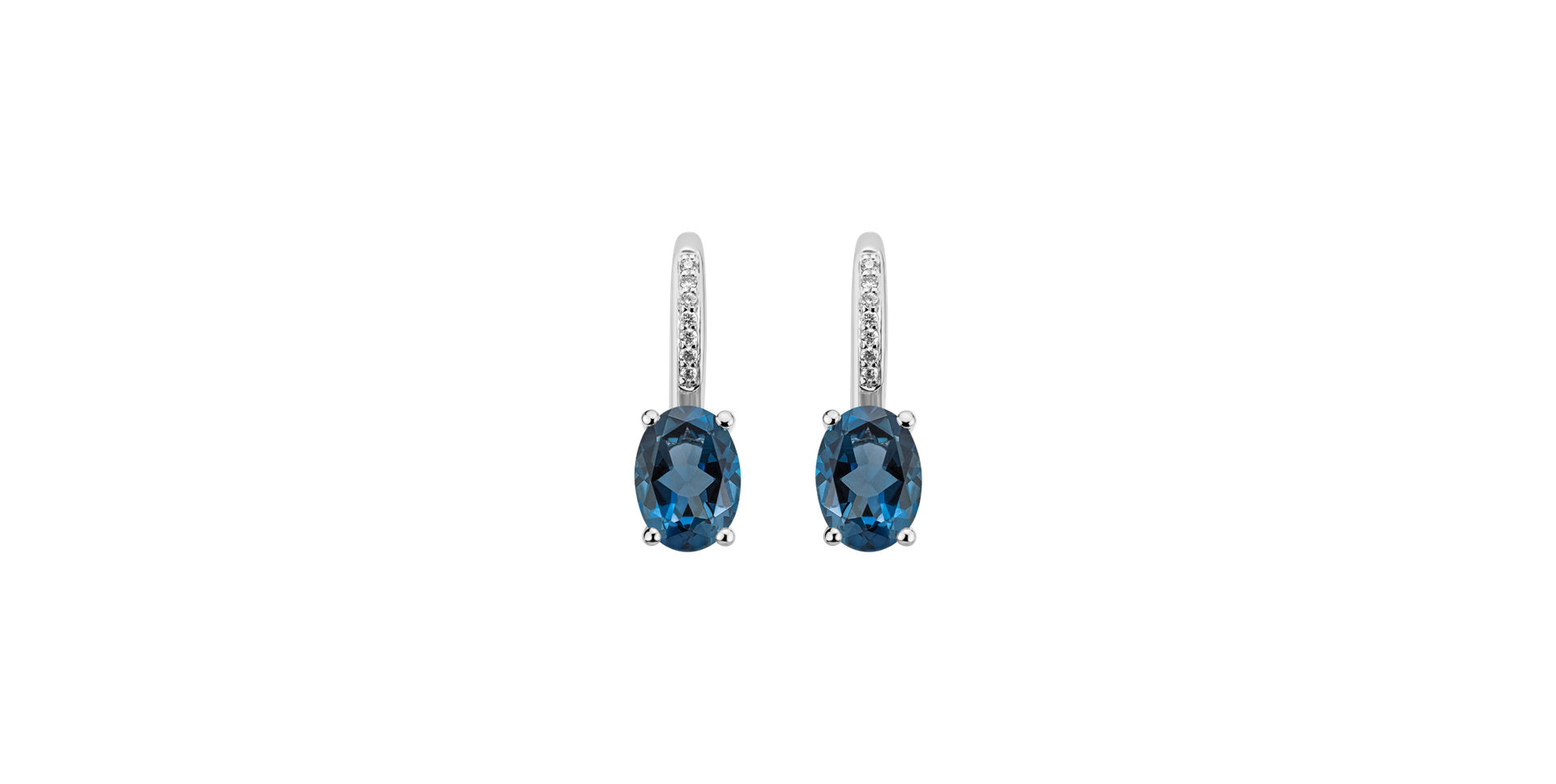 Diamond earrings with Topaz Lucrezia