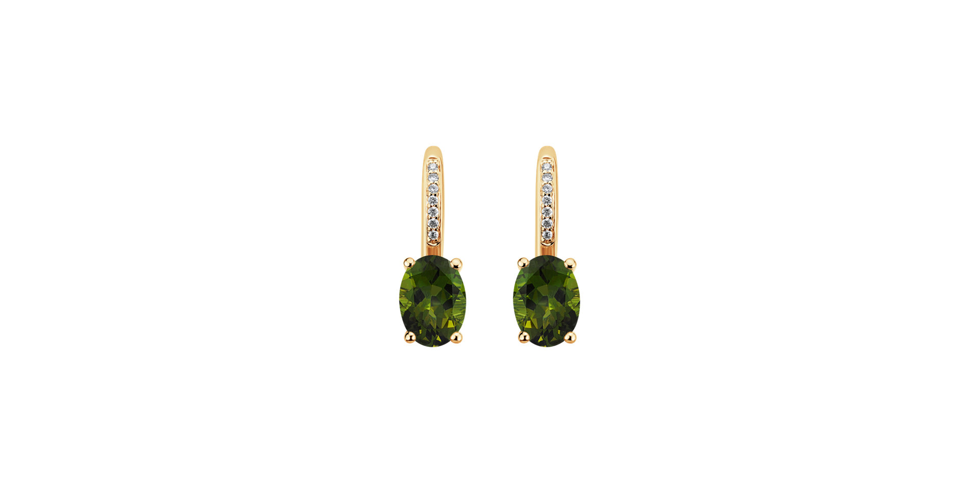 Diamond earrings with Tourmaline Lucrezia