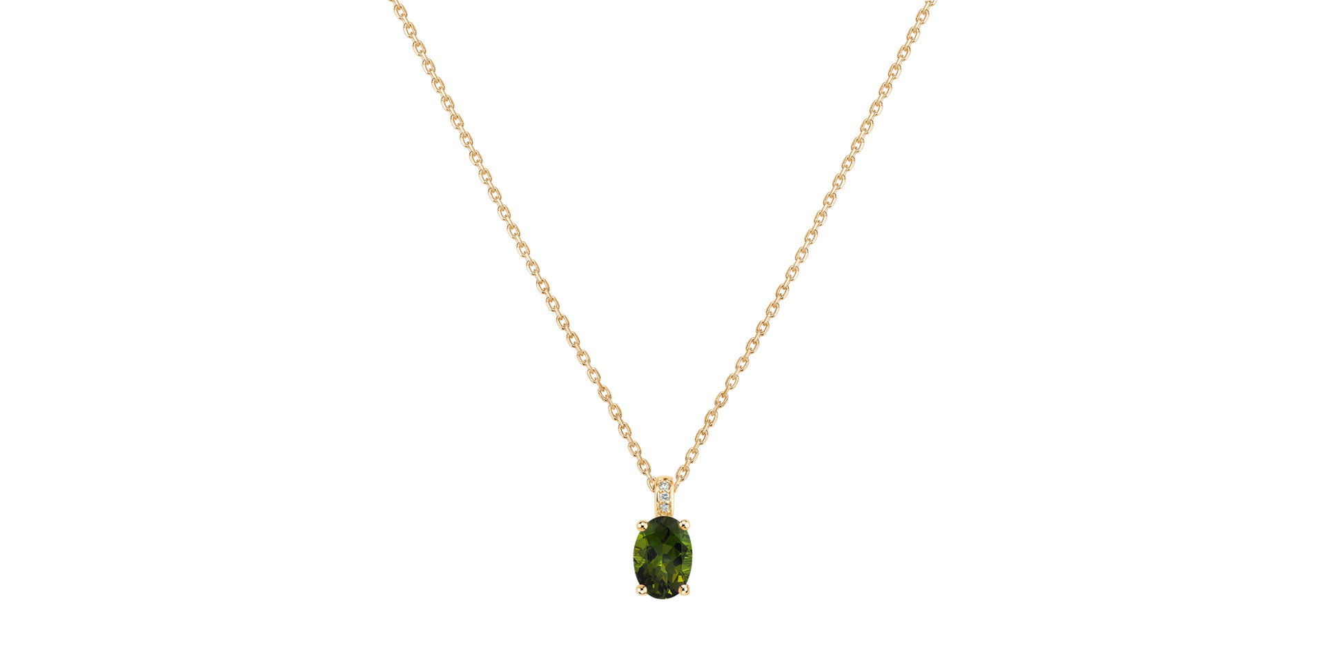 Diamond necklace with Tourmaline Euphemia
