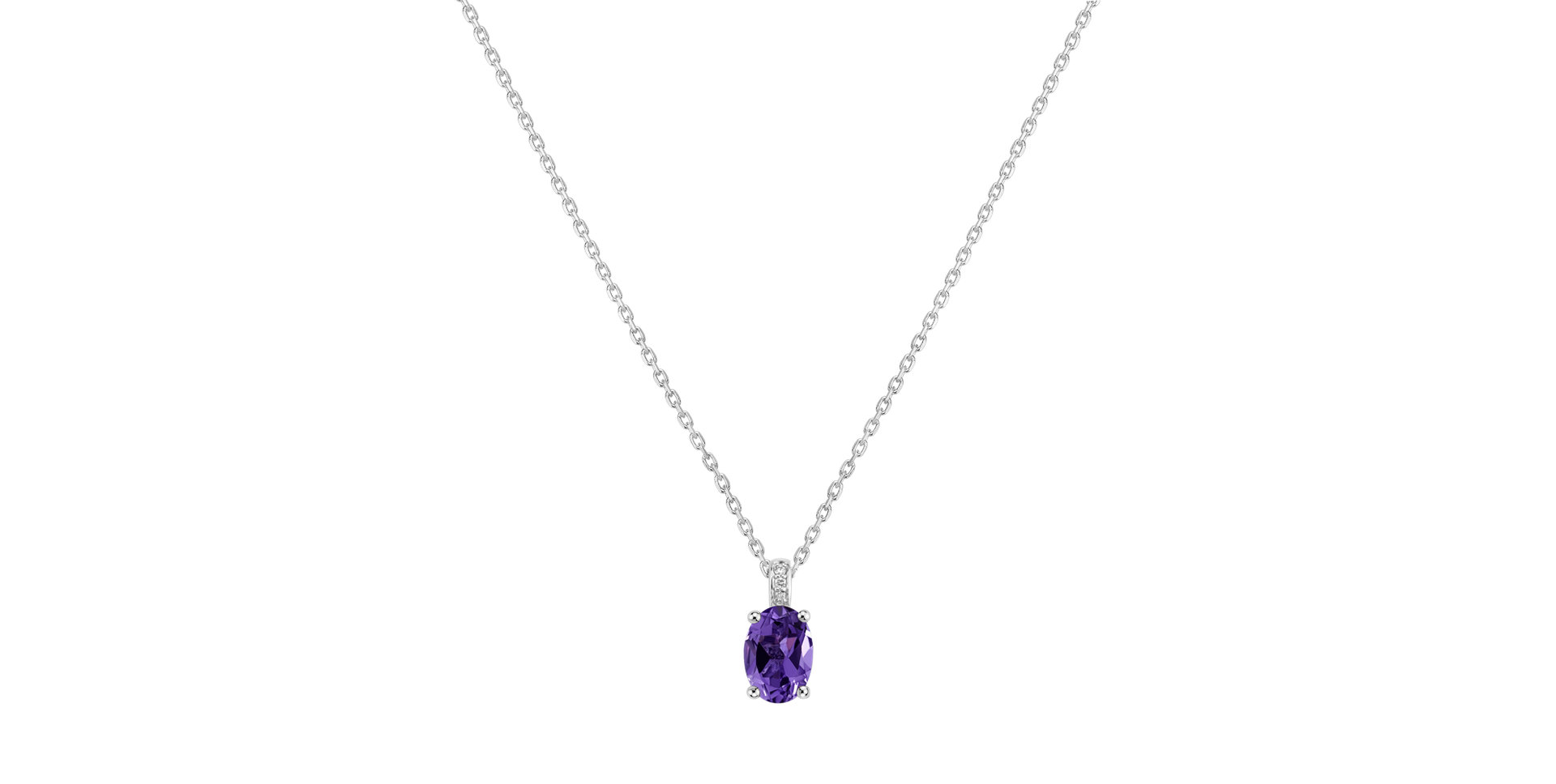 Diamond necklace with Amethyst Euphemia