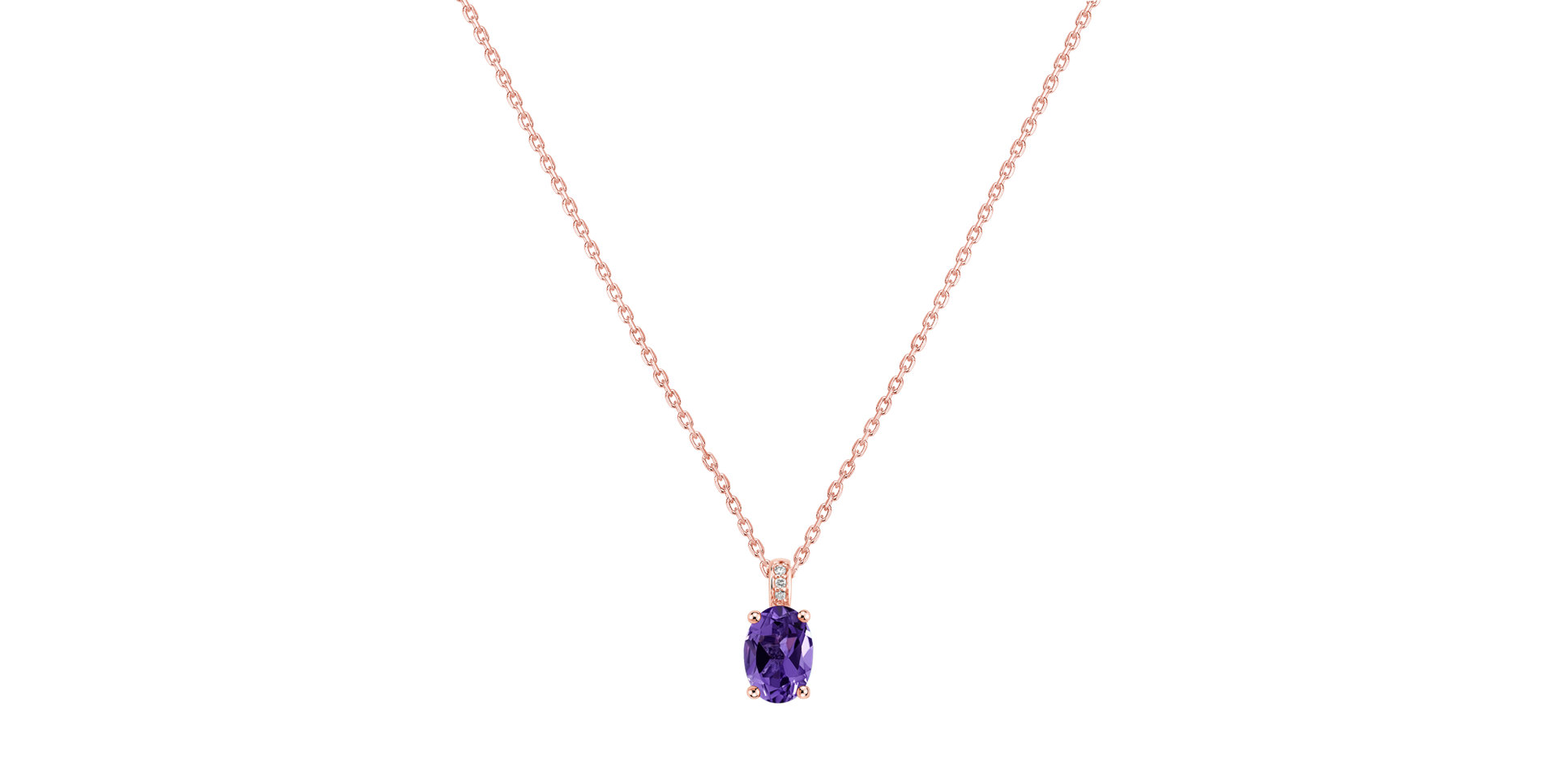 Diamond necklace with Amethyst Euphemia